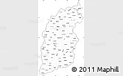 Blank Simple Map of Shanxi, cropped outside