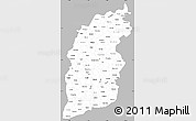 Gray Simple Map of Shanxi, single color outside