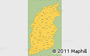 Savanna Style Simple Map of Shanxi, cropped outside