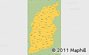 Savanna Style Simple Map of Shanxi, single color outside