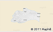 Classic Style 3D Map of Tunliu, single color outside