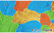Physical 3D Map of Tunliu, political outside