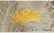 Physical 3D Map of Tunliu, semi-desaturated