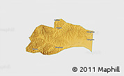 Physical 3D Map of Tunliu, single color outside