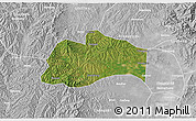Satellite 3D Map of Tunliu, lighten, desaturated