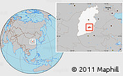 Gray Location Map of Tunliu, highlighted parent region