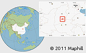 Savanna Style Location Map of Tunliu, highlighted country