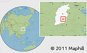 Savanna Style Location Map of Tunliu, highlighted parent region