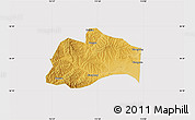 Physical Map of Tunliu, cropped outside