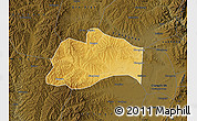 Physical Map of Tunliu, darken