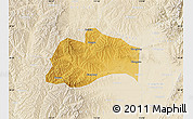 Physical Map of Tunliu, lighten