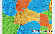Physical Map of Tunliu, political outside