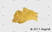 Physical Map of Tunliu, single color outside