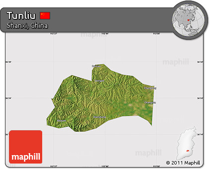 Satellite Map of Tunliu, cropped outside