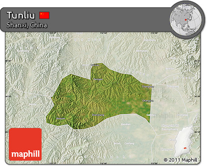 Satellite Map of Tunliu, lighten