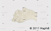 Shaded Relief Map of Tunliu, cropped outside