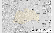 Shaded Relief Map of Tunliu, desaturated