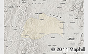 Shaded Relief Map of Tunliu, semi-desaturated
