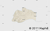 Shaded Relief Map of Tunliu, single color outside
