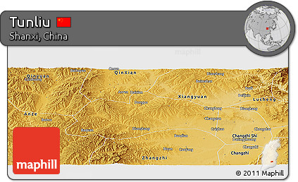 Physical Panoramic Map of Tunliu