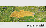 Physical Panoramic Map of Tunliu, satellite outside