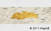 Physical Panoramic Map of Tunliu, shaded relief outside