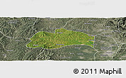 Satellite Panoramic Map of Tunliu, semi-desaturated
