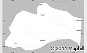 Gray Simple Map of Tunliu, single color outside