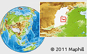 Physical Location Map of Wuxiang, highlighted parent region