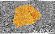 Political 3D Map of Xi Xian, desaturated