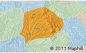 Political 3D Map of Xi Xian, lighten
