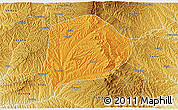Political 3D Map of Xi Xian, physical outside