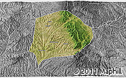 Satellite 3D Map of Xi Xian, desaturated