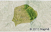 Satellite 3D Map of Xi Xian, lighten