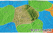Satellite 3D Map of Xi Xian, political outside
