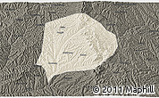 Shaded Relief 3D Map of Xi Xian, darken