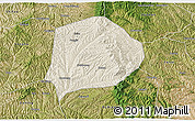 Shaded Relief 3D Map of Xi Xian, satellite outside