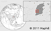 Blank Location Map of Xi Xian, highlighted country, highlighted parent region