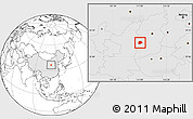 Blank Location Map of Xi Xian, highlighted country