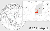 Blank Location Map of Xi Xian, highlighted parent region