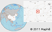 Gray Location Map of Xi Xian, highlighted country
