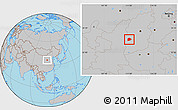 Gray Location Map of Xi Xian