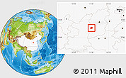Physical Location Map of Xi Xian, highlighted country
