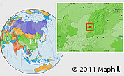 Political Location Map of Xi Xian