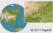 Satellite Location Map of Xi Xian