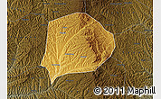 Physical Map of Xi Xian, darken