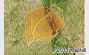 Physical Map of Xi Xian, satellite outside