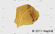 Physical Map of Xi Xian, single color outside