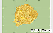 Savanna Style Map of Xi Xian, single color outside