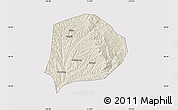 Shaded Relief Map of Xi Xian, cropped outside